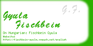 gyula fischbein business card